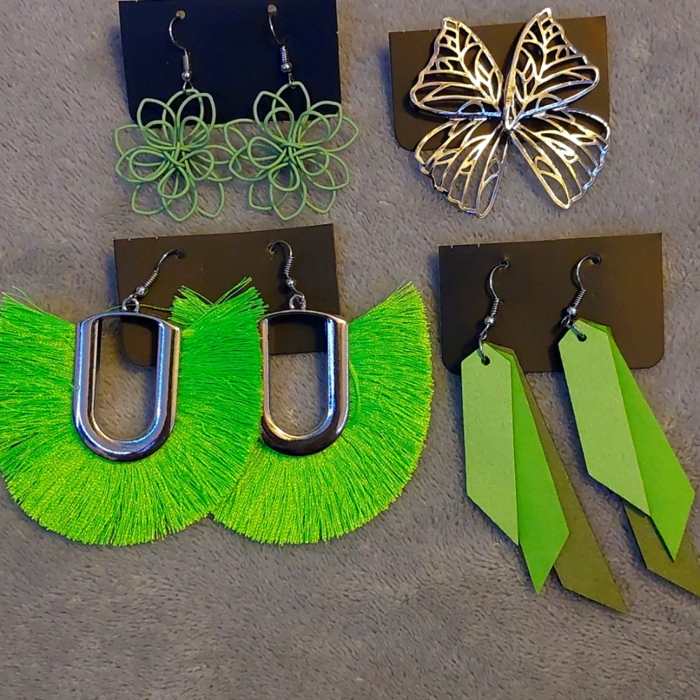 Fairy Core Earrings & Butterfly Wings Earrings Set